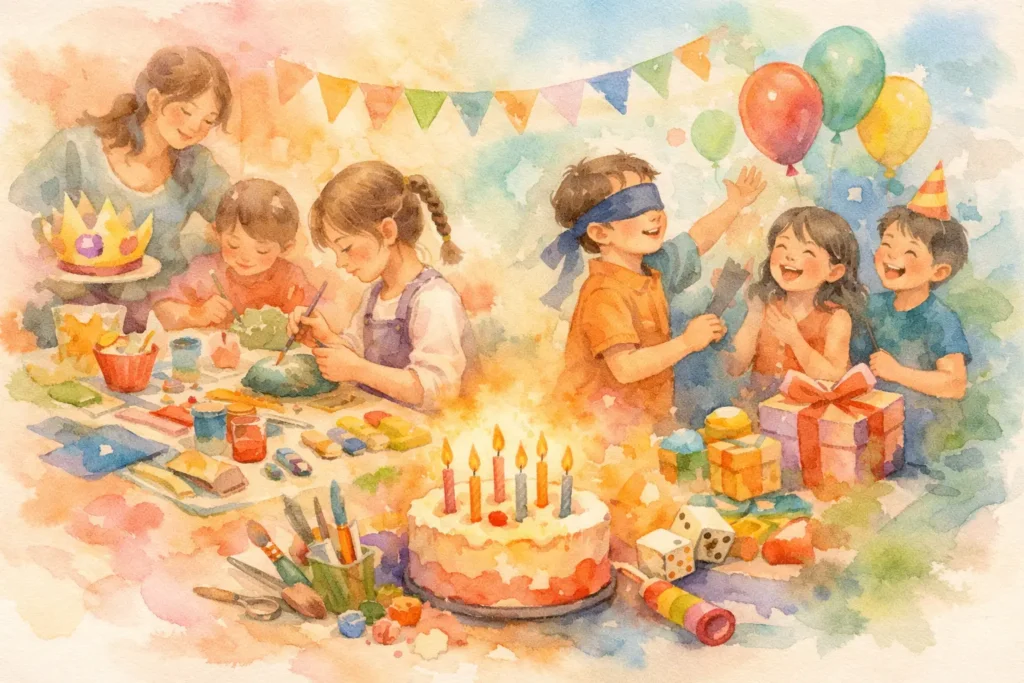 手作派對和遊戲派對比較，為孩子生日選擇熱鬧互動、創意投入和一份真正珍貴成長回憶